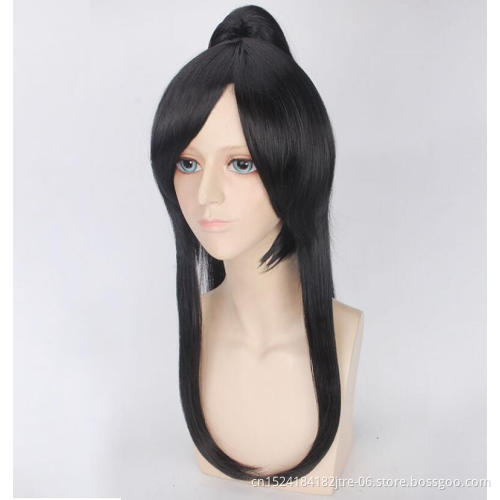 factory wholesale ponytail wig with bang, cosplay ponytail wig in stock